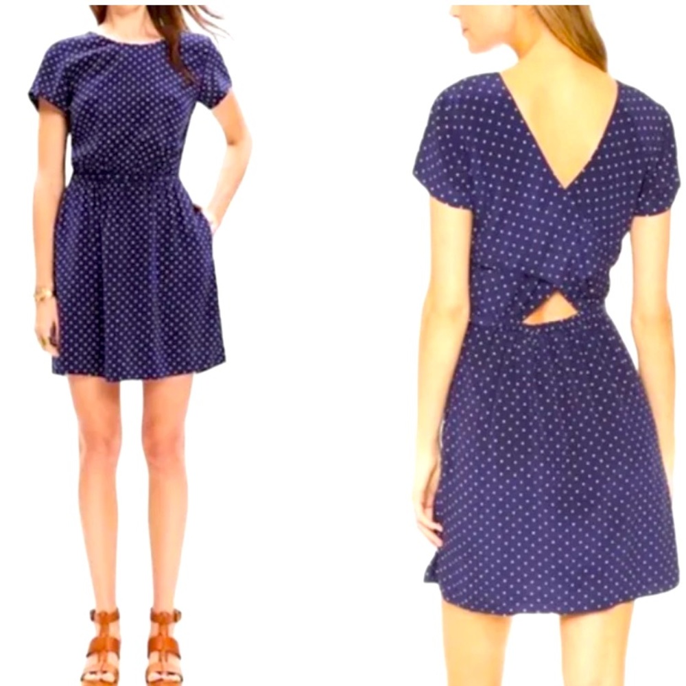 Madewell silk stars and dots dress!